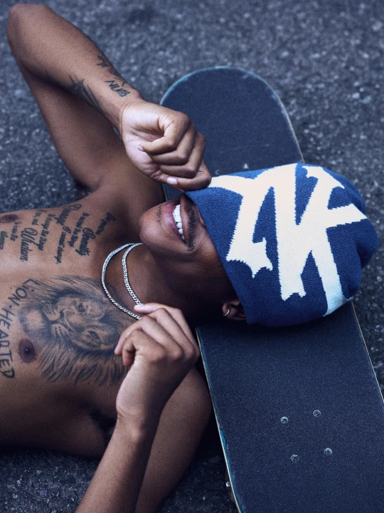 Zdjęcie produktu Bershka Czapka Beanie Zoo York X Bershka Mężczyzna Niebieski