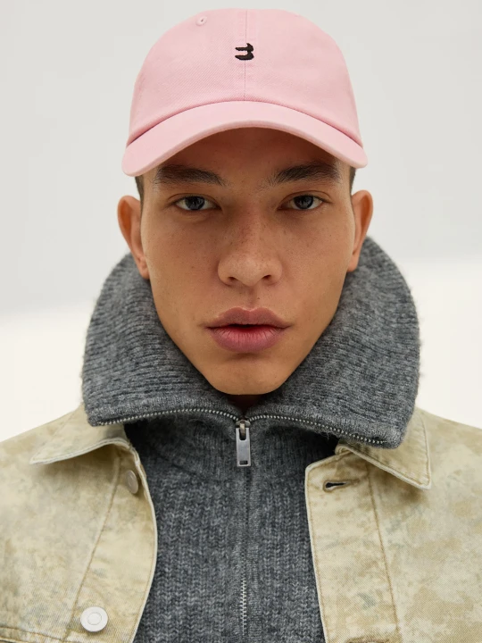 Zdjęcie produktu Bershka Czapka Z Haftem Mężczyzna Różowy