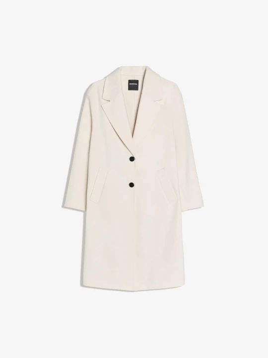 Zdjęcie produktu Bershka Długi Płaszcz Soft Touch Kobieta Biały Złamany
