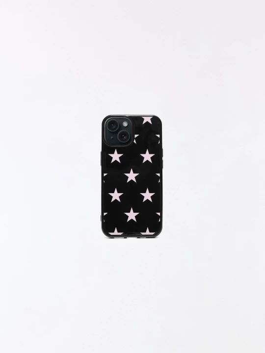Zdjęcie produktu Bershka Etui Na Telefon Iphone W Gwiazdy Kobieta 17 Pro Różowy