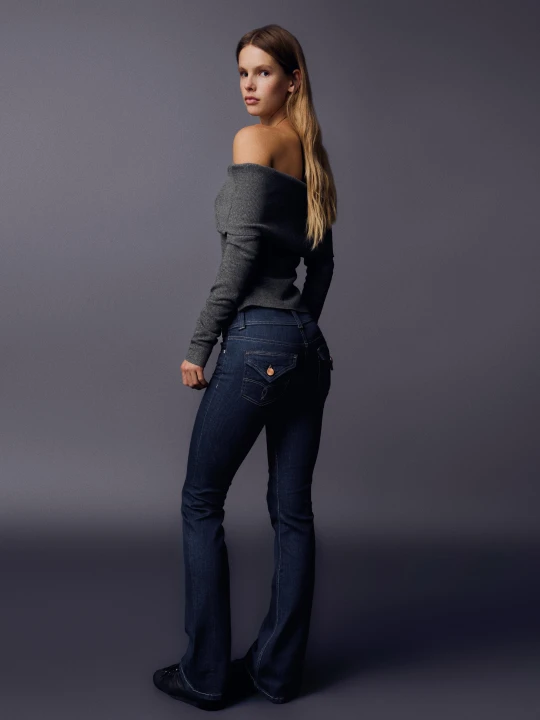 Zdjęcie produktu Bershka Jeansy Bootcut Kobieta Granatowy
