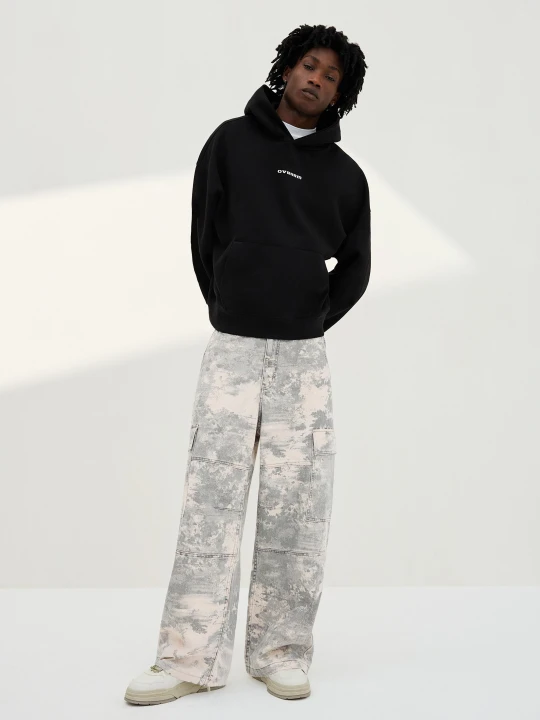 Zdjęcie produktu Bershka Jeansy Cargo Parachute Mężczyzna Beżowy