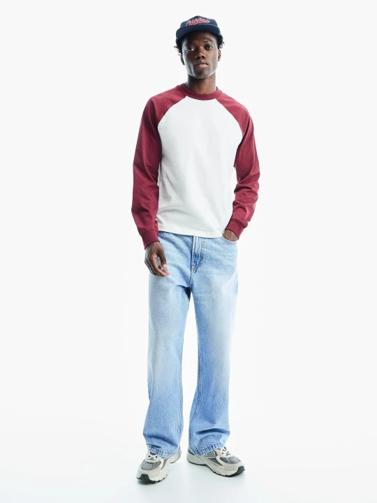 Zdjęcie produktu Bershka Jeansy O Kroju Baggy Mężczyzna Jasnoniebieski