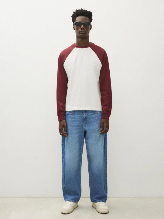 Zdjęcie produktu Bershka Jeansy O Kroju Loose Fit Mężczyzna Niebieski