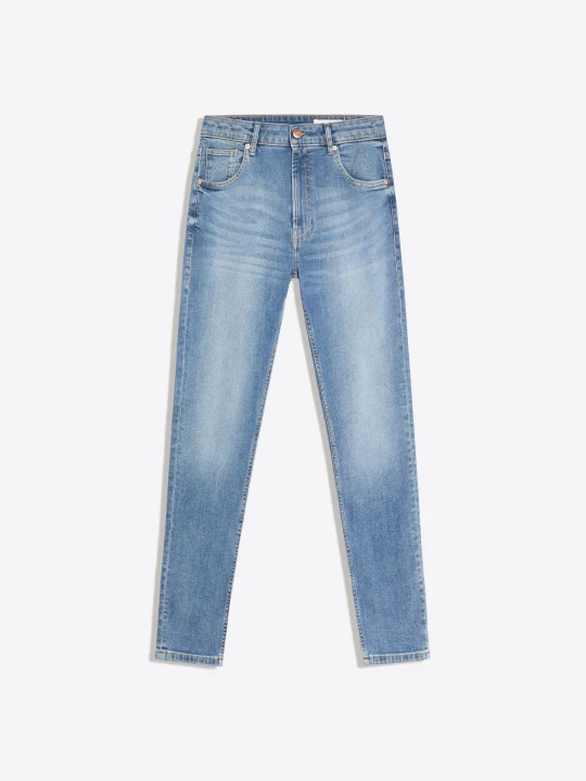 Zdjęcie produktu Bershka Jeansy O Kroju Skinny Mężczyzna Wyblakły Niebieski