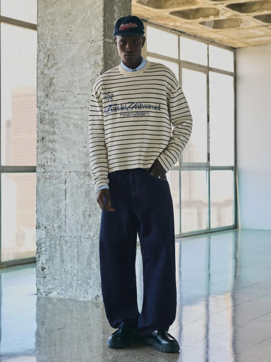 Zdjęcie produktu Bershka Jeansy O Kroju Twisted Fit Mężczyzna Granatowy