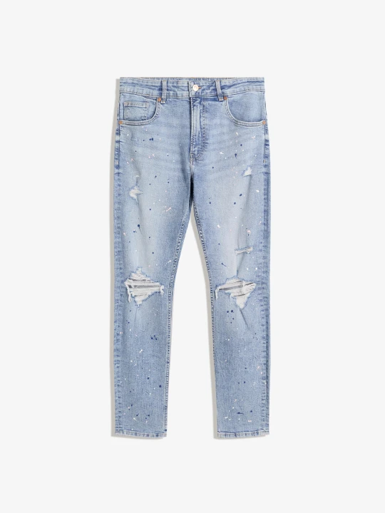 Zdjęcie produktu Bershka Jeansy Z Dziurami Mężczyzna Jasnoniebieski