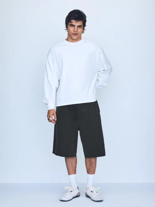 Zdjęcie produktu Bershka Jortsy O Kroju Baggy Mężczyzna Szary