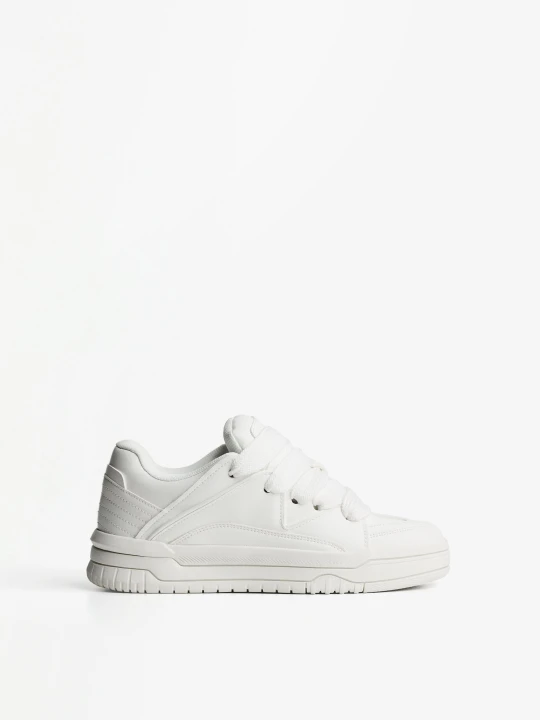 Zdjęcie produktu Bershka Klasyczne Buty Skate Mężczyzna Biały