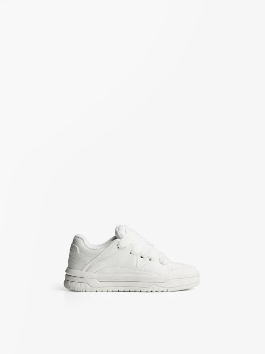 Zdjęcie produktu Bershka Klasyczne Buty Skate Mężczyzna Biały