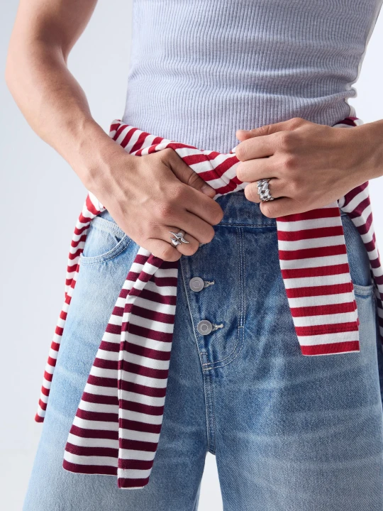 Zdjęcie produktu Bershka Komplet 2 Pierścionków Ze Stali Mężczyzna Srebrny