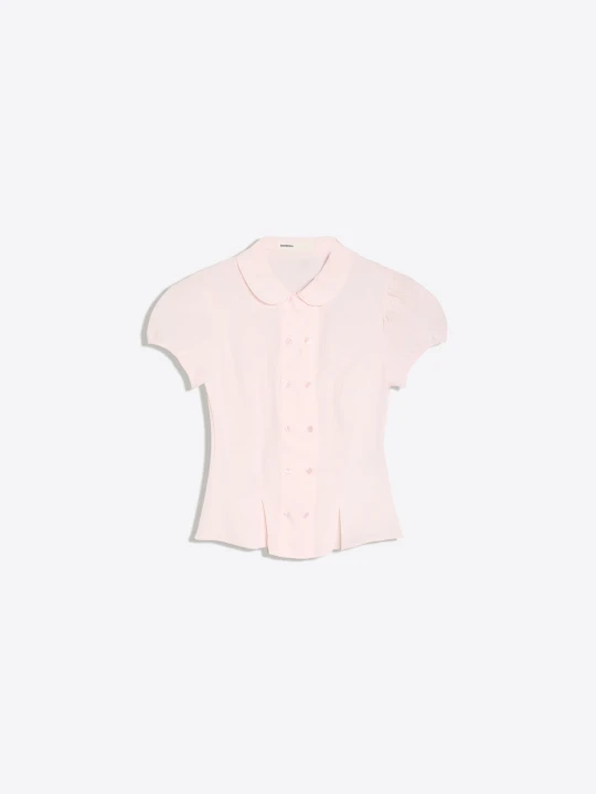 Zdjęcie produktu Bershka Koszula Z Krótkim Rękawem Z Kołnierzykiem Typu Bebe Kobieta Różowy