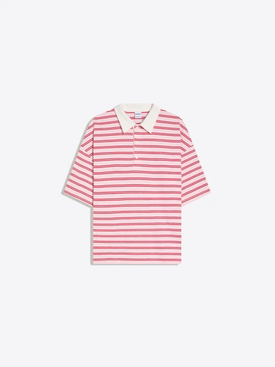 Zdjęcie produktu Bershka Koszulka Polo Z Krótkim Rękawem Kobieta Różowy
