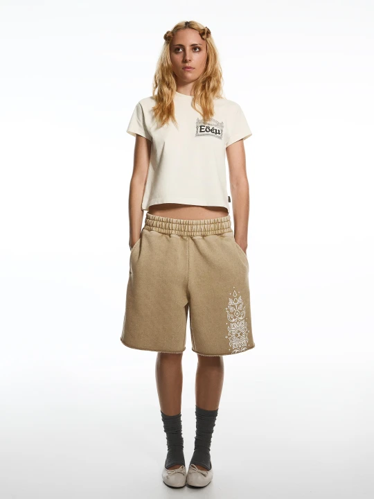 Zdjęcie produktu Bershka Koszulka Regular Fit Aries X Bershka Kobieta Biały Złamany
