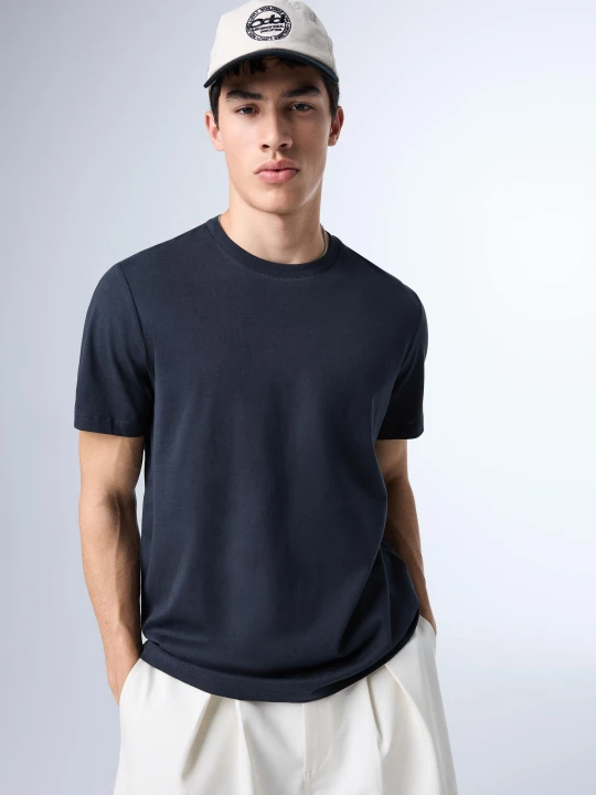 Zdjęcie produktu Bershka Koszulka Regular Fit Mężczyzna Granatowy