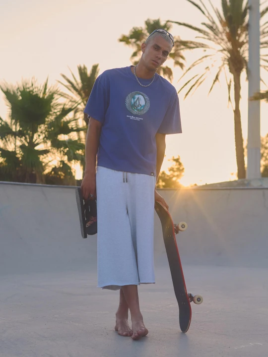 Zdjęcie produktu Bershka Koszulka Volcom O Kroju Relaxed Mężczyzna Jasnoniebieski
