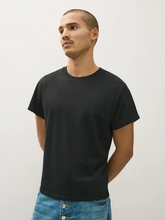 Zdjęcie produktu Bershka Koszulka Z Krótkim Rękawem Mężczyzna Czarny