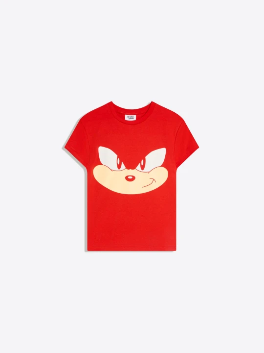 Zdjęcie produktu Bershka Koszulka Z Krótkim Rękawem Sonic Kobieta Czerwony