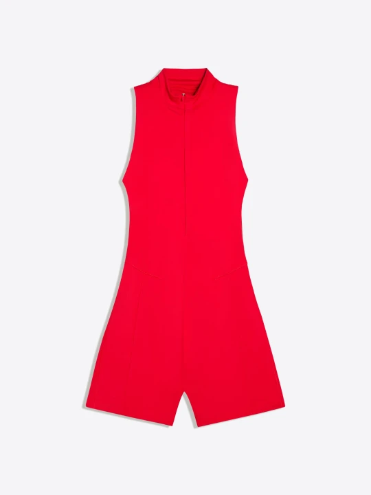 Zdjęcie produktu Bershka Krótki Kombinezon Techniczny Z Suwakiem Z Przodu Kobieta Czerwony