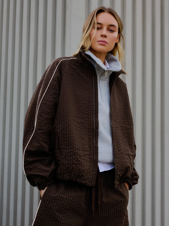 Zdjęcie produktu Bershka Lekka Kurtka Z Kontrastem Kobieta Brązowy