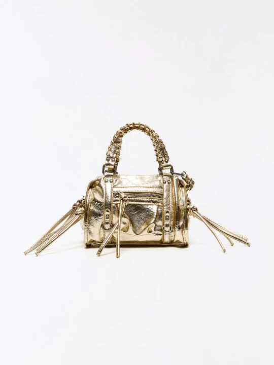 Zdjęcie produktu Bershka Mini Torba Typu Bowling Kobieta Złoty