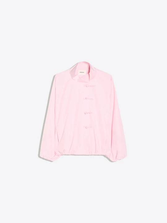 Zdjęcie produktu Bershka Nylonowa Kurtka Z Guzikami Z Pętelkami Kobieta Różowy