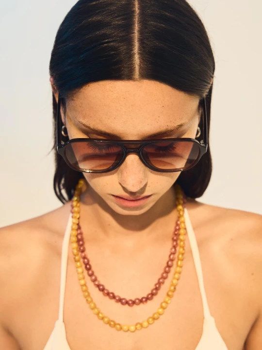 Zdjęcie produktu Bershka Okulary Przeciwsłoneczne Retro Kobieta Brązowy