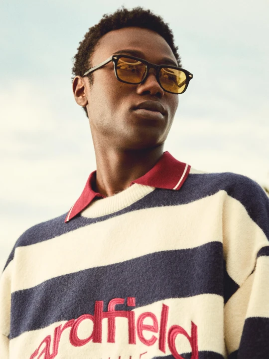 Zdjęcie produktu Bershka Okulary Przeciwsłoneczne Z Oprawkami Z Tworzywa Mężczyzna Żółty