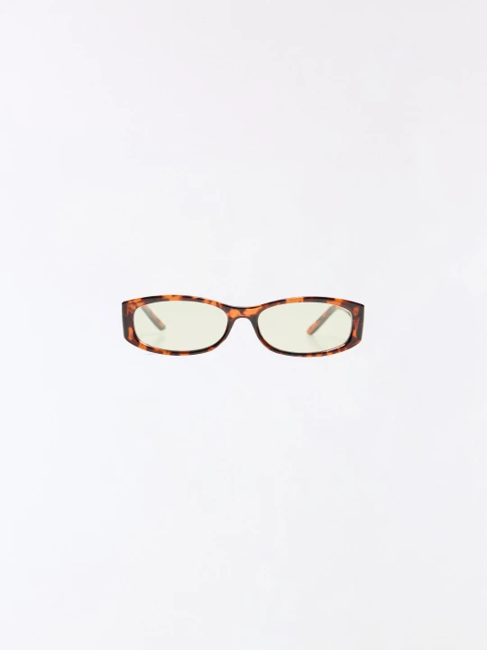 Zdjęcie produktu Bershka Okulary Szylkretowe Z Filtrem Światła Niebieskiego Kobieta Brązowy