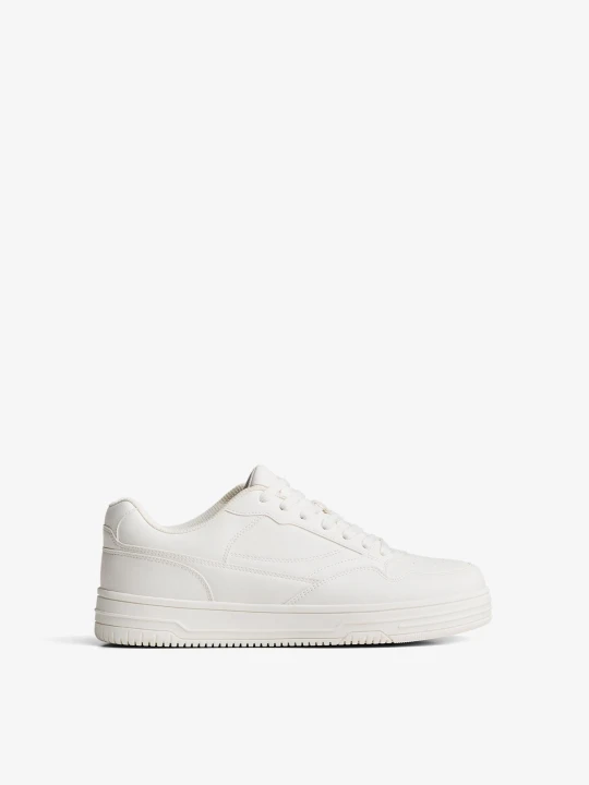 Zdjęcie produktu Bershka Podstawowe Buty Sportowe Street Mężczyzna Biały