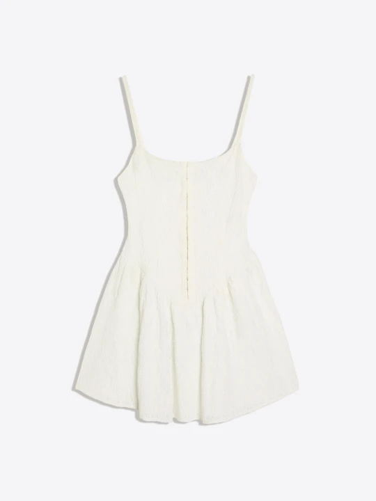 Zdjęcie produktu Bershka Rustykalna Sukienka Mini Typu Gorset Kobieta Biały Złamany
