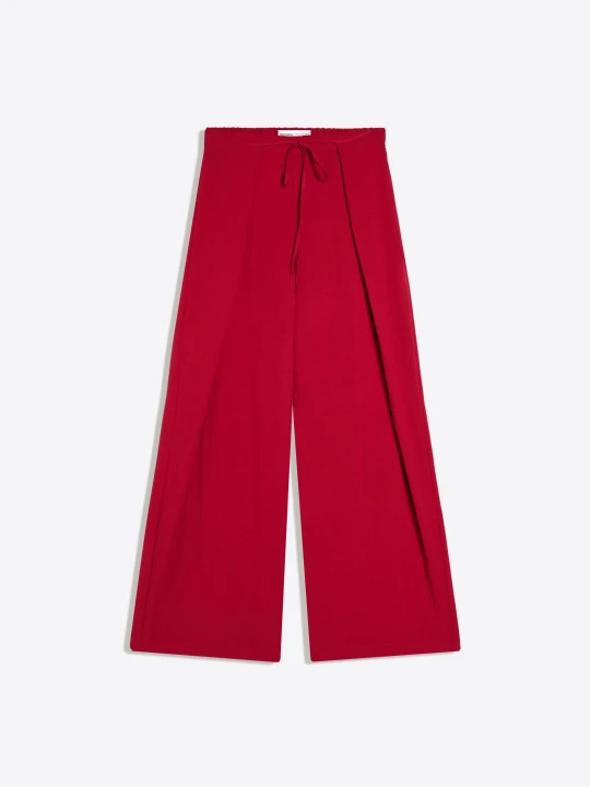 Zdjęcie produktu Bershka Rustykalne Spodnie Wide Leg Ze Zmarszczkami Kobieta Czerwony