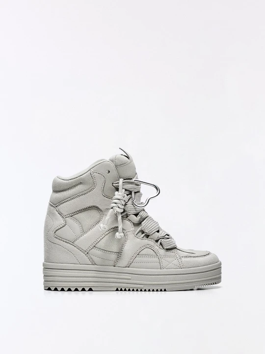 Zdjęcie produktu Bershka Sneakersy Za Kostkę Charm Kobieta Szary