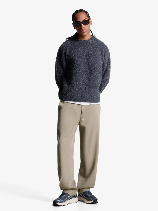 Zdjęcie produktu Bershka Spodnie Jogger O Kroju Straight Tailoring Mężczyzna Ciemnobeżowy