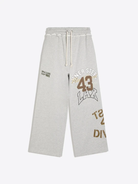 Zdjęcie produktu Bershka Spodnie O Kroju Super Baggy Z Naszywkami Mężczyzna Szary