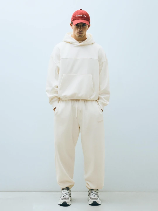 Zdjęcie produktu Bershka Spodnie Typu Jogger Mężczyzna Biały