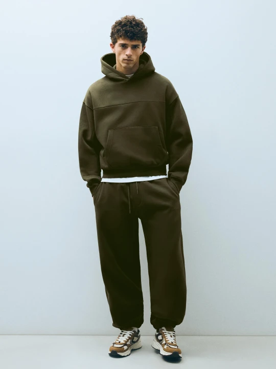 Zdjęcie produktu Bershka Spodnie Typu Jogger Mężczyzna Zielony
