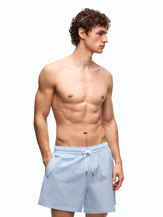 Zdjęcie produktu Bershka Strój Kąpielowy Boxy Mężczyzna Granatowy
