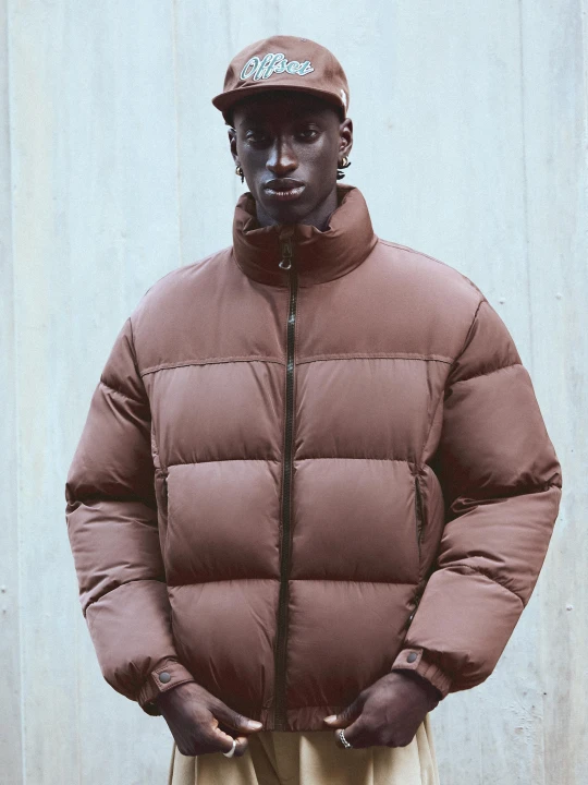 Zdjęcie produktu Bershka Techniczna Kurtka Typu Puffy Mężczyzna Brązowy