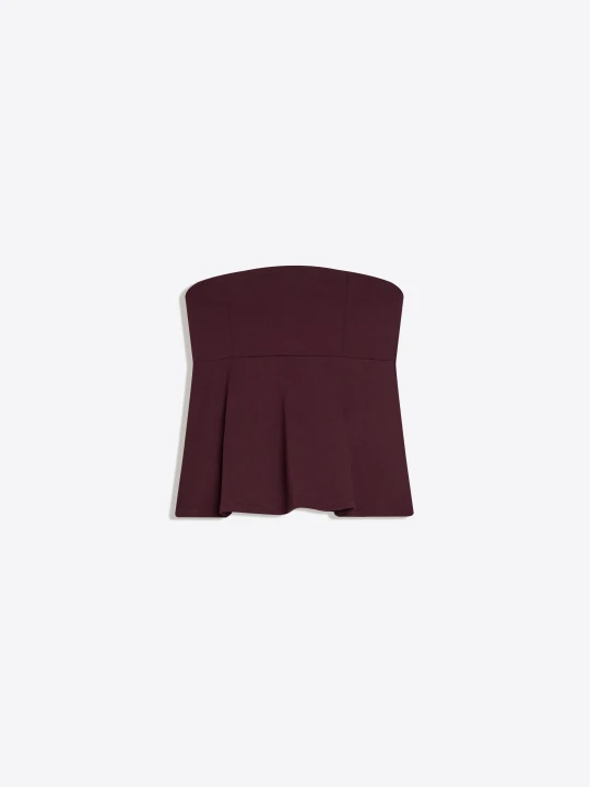 Zdjęcie produktu Bershka Top Bandeau Z Baskinką Kobieta Fioletowy