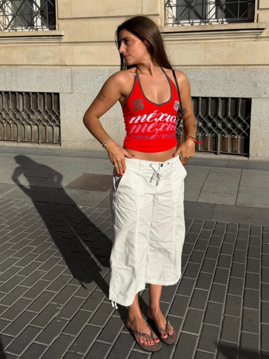 Zdjęcie produktu Bershka Top Halter Meksyk Fifa World Cup™ Kobieta Czerwony