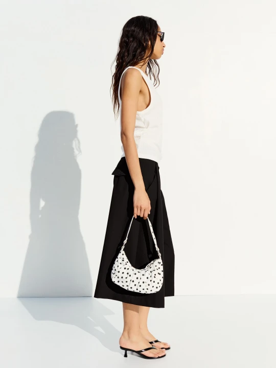 Zdjęcie produktu Bershka Torebka Mini W Grochy Kobieta Biały