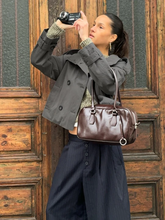 Zdjęcie produktu Bershka Torebka Ze Sztucznej Skóry Kobieta Brązowy