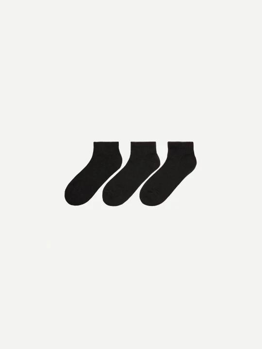 Zdjęcie produktu Bershka Zestaw 3 Par Sportowych Skarpet Do Kostki Mężczyzna Czarny