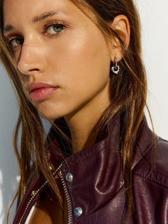 Zdjęcie produktu Bershka Zestaw 9 Kolczyków Mix Kobieta Srebrny