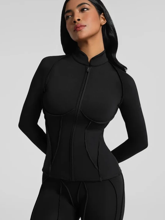 Zdjęcie produktu BetterMe bluza rozpinana damska Contour Zip-Up czarny