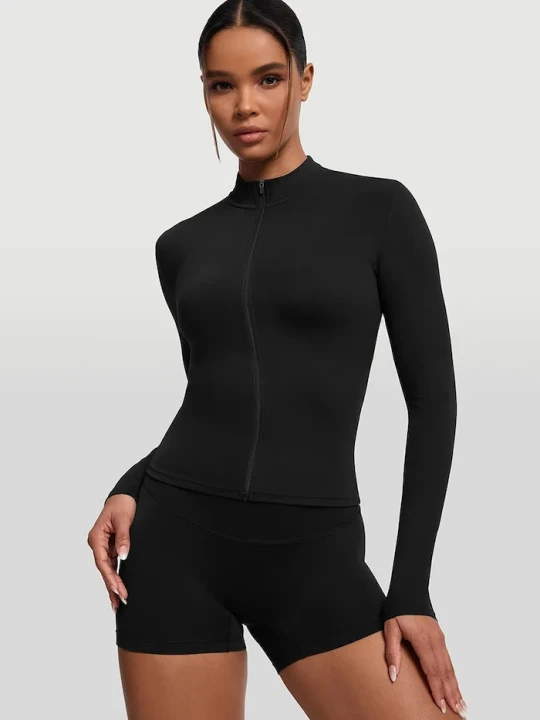 Zdjęcie produktu BetterMe bluza sportowa damska Sleek Zip-Up czarny
