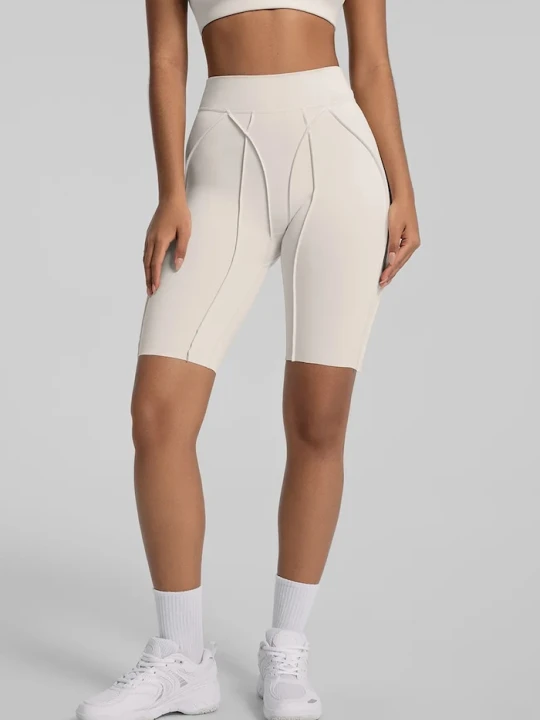 Zdjęcie produktu BetterMe szorty do jogi damskie Contour Stitch Bike beżowy
