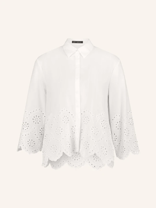 Zdjęcie produktu Betty Barclay Bluzka Z Koronką I Rękawami 3/4 weiss BIAŁY
