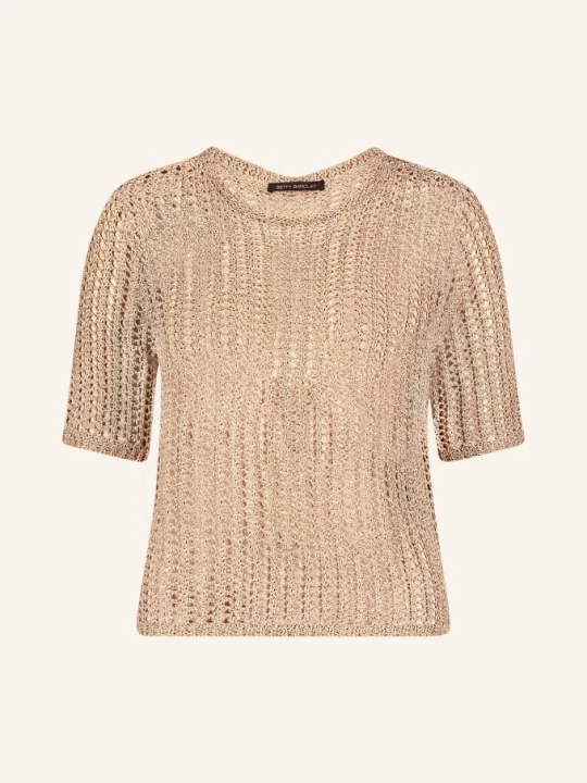 Zdjęcie produktu Betty Barclay Dzianinowa Koszulka Z Cekinami I Błyszczącą Przędzą beige